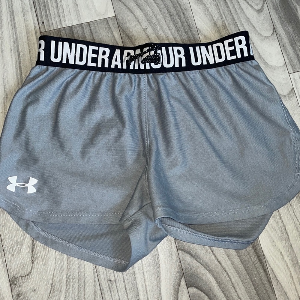 Small girls grey under armour shorts